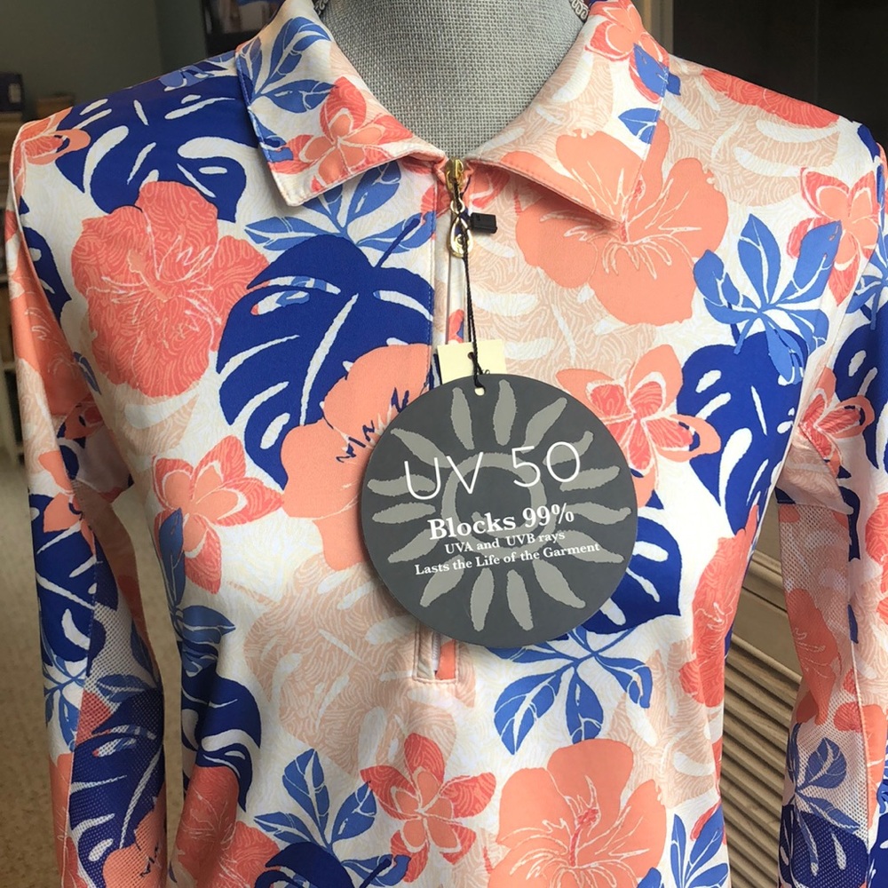 SAN Soleil UPF 50 Floral Top
